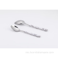 Flatware Stainless Steel Marbling Plastic Handle Cutlery Set